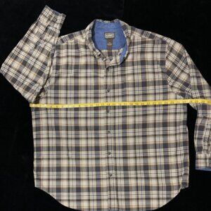 C.E. Schmidt Workwear Men's 2X Heavy Flannel Brown Plaid Work Shirt Cotton